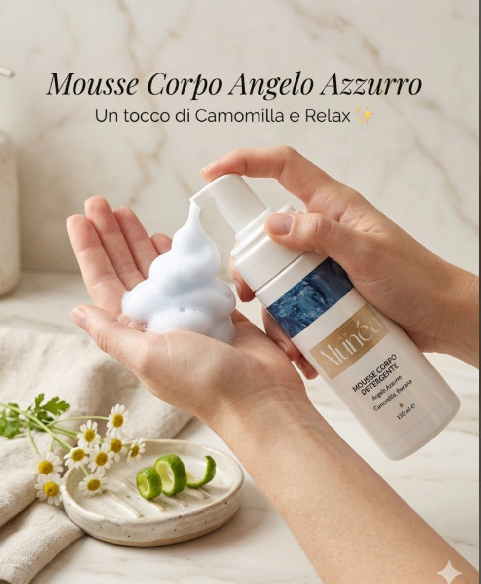 Mousse corpo detergente Linea Angelo Azzurro in edizione limitata